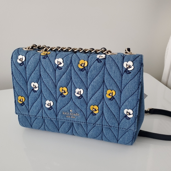 kate spade Handbags - Kate Spade Denim Floral Crossbody Bag